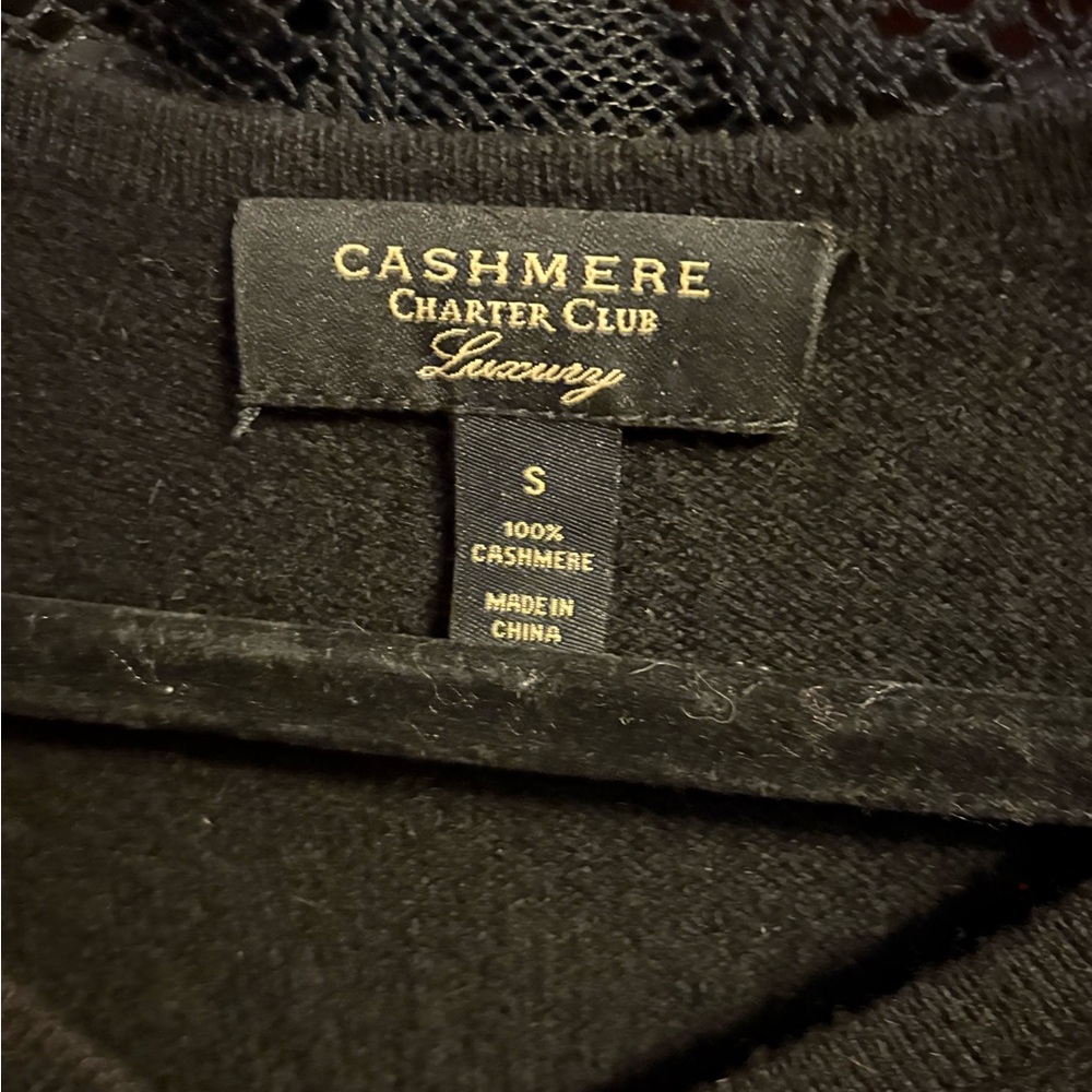 Charter Club Women's Black Cashmere Sweater